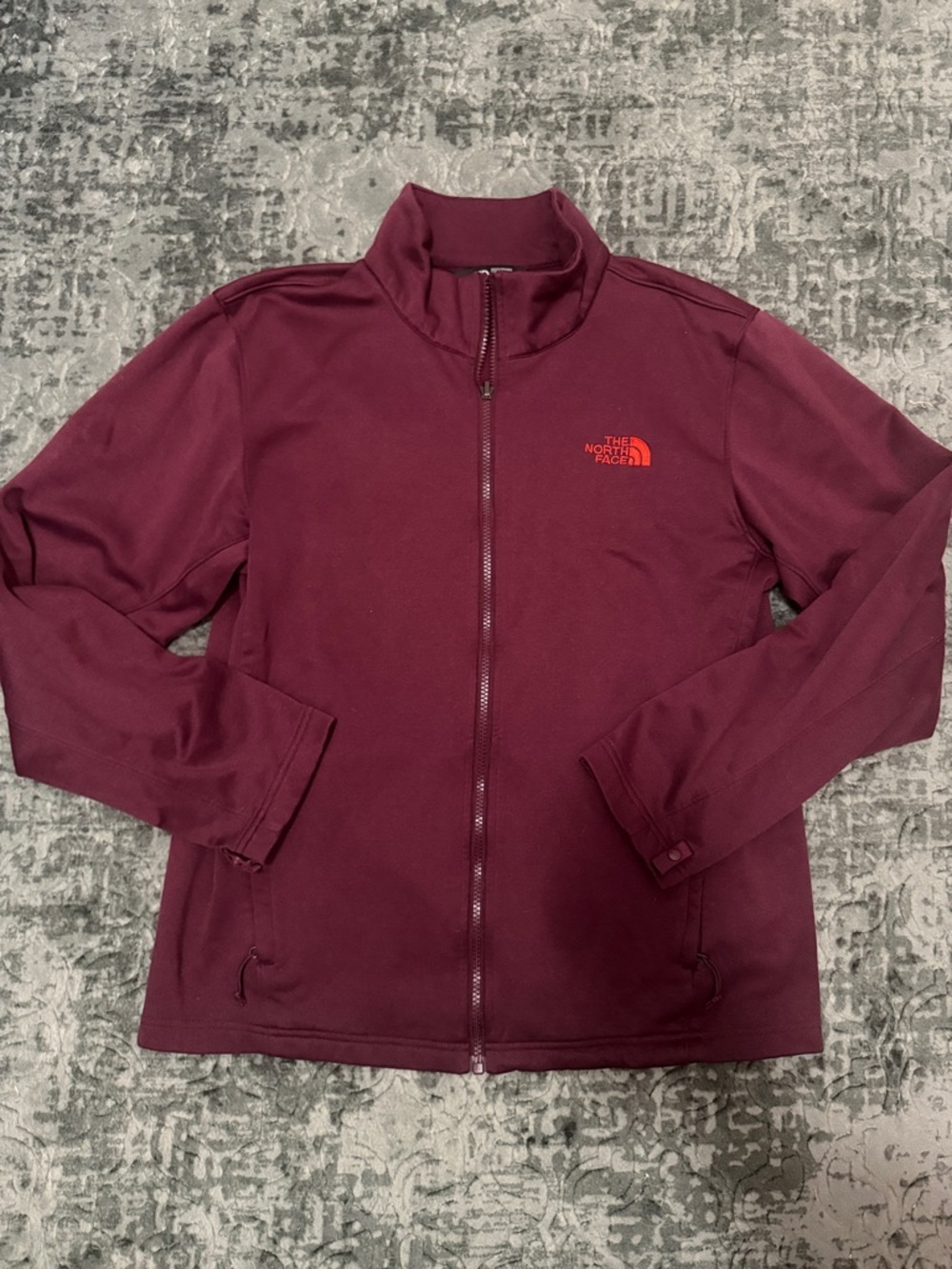 The North Face Men's Burgundy Full-Zip Lightweight Jacket